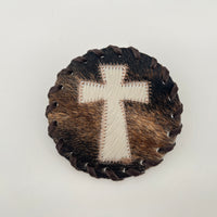 Braided Cowhide Coaster