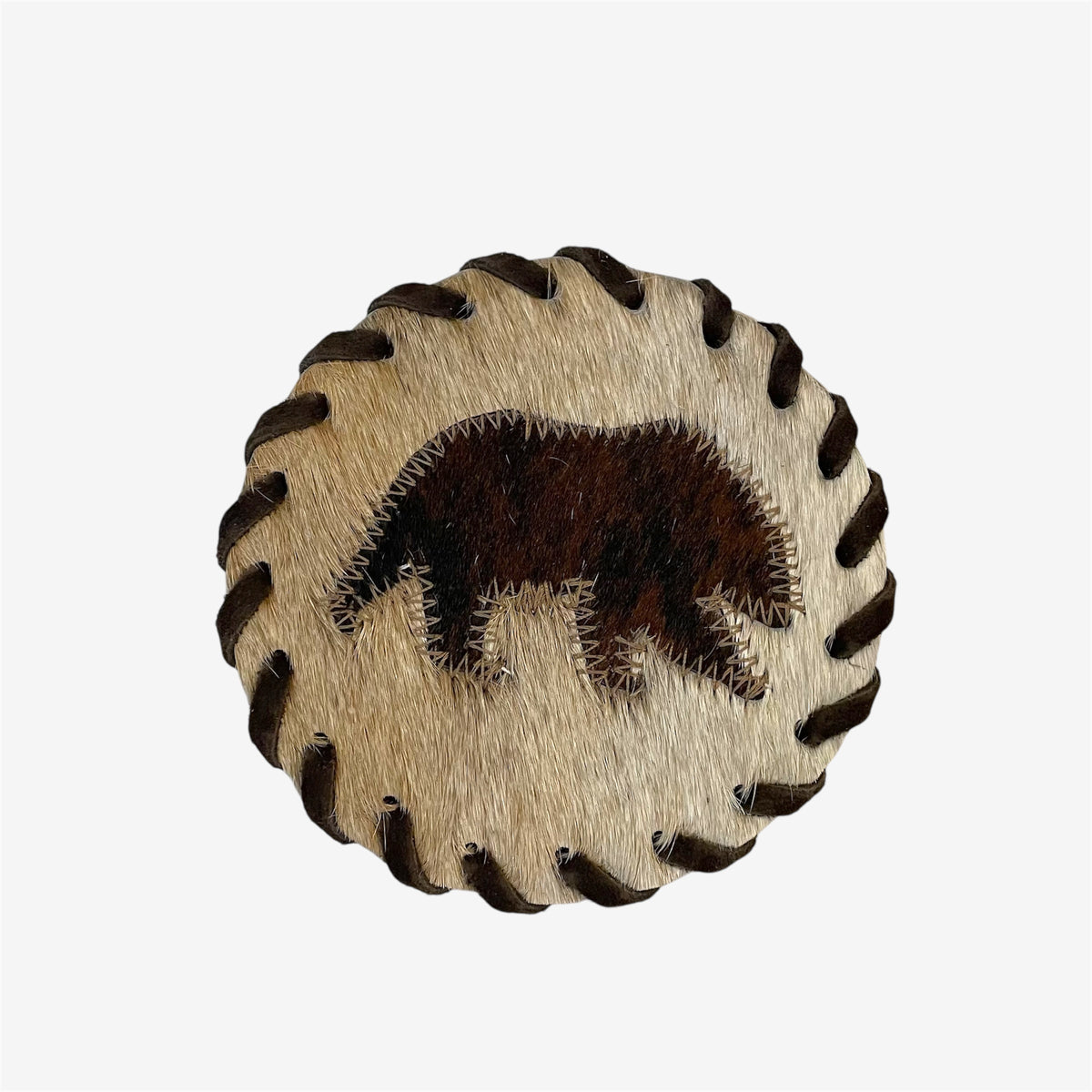 Braided Cowhide Coaster