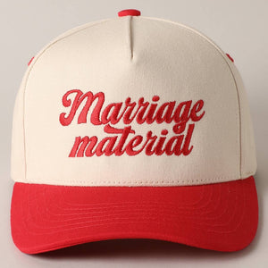 Marriage Material Two Tone Trucker Hat: ONE SIZE