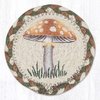 Hand Stenciled Jute Coaster 5 Inch