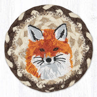 Hand Stenciled Jute Coaster 5 Inch