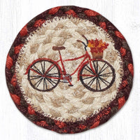 Hand Stenciled Jute Coaster 5 Inch