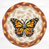 Hand Stenciled Jute Coaster 5 Inch