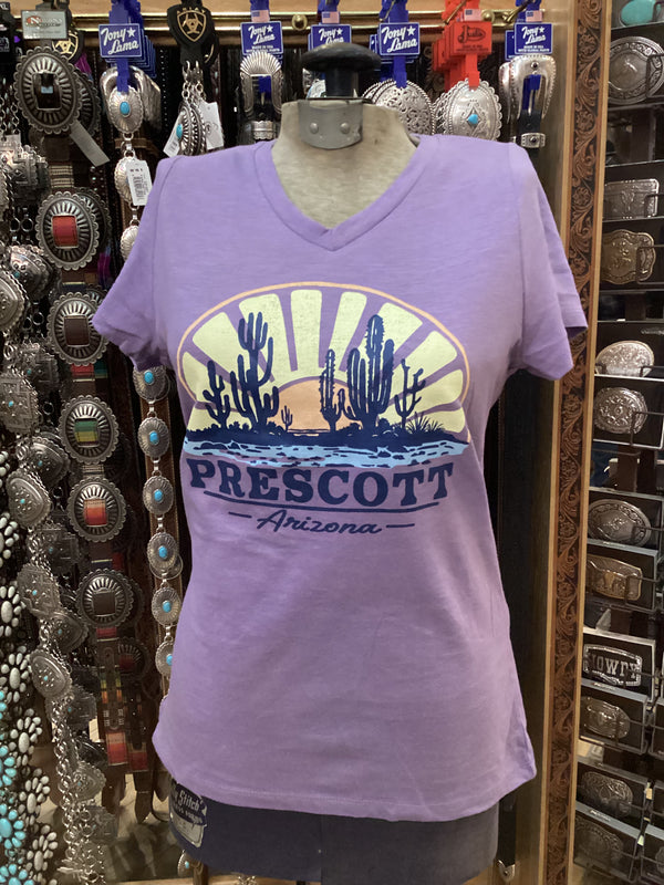 Ladies Prairie Mountain Limitless Sun Water V-Neck Tee
