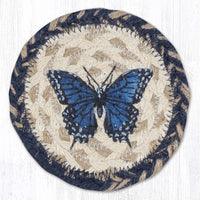 Hand Stenciled Jute Coaster 5 Inch