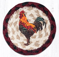 Hand Stenciled Jute Coaster 5 Inch