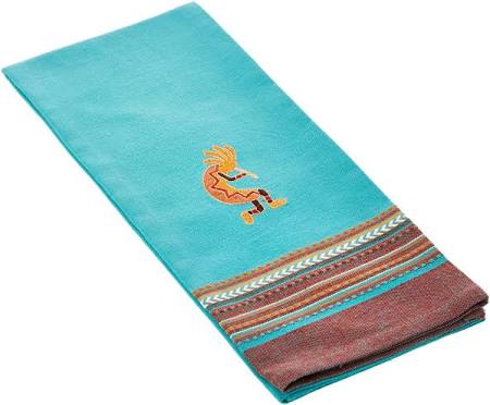 Embroidered Kokopelli Tea Towell