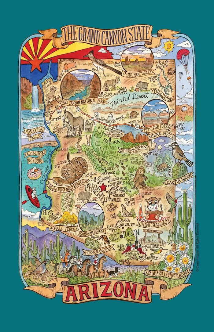 Arizona Adventure Tea Towel