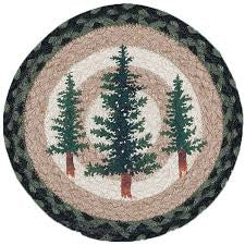 Hand Stenciled Jute Mat 7 Inch