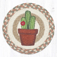 Hand Stenciled Jute Mat 7 Inch