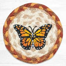 Hand Stenciled Jute Mat 7 Inch