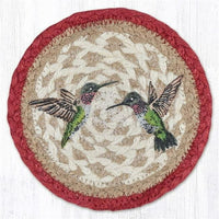 Hand Stenciled Jute Mat 7 Inch