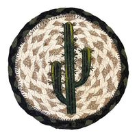 Hand Stenciled Jute Mat 7 Inch