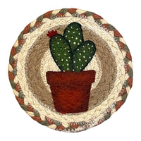 Hand Stenciled Jute Mat 7 Inch