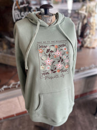 Embroidered Flowers Prescott Adult Hoodie
