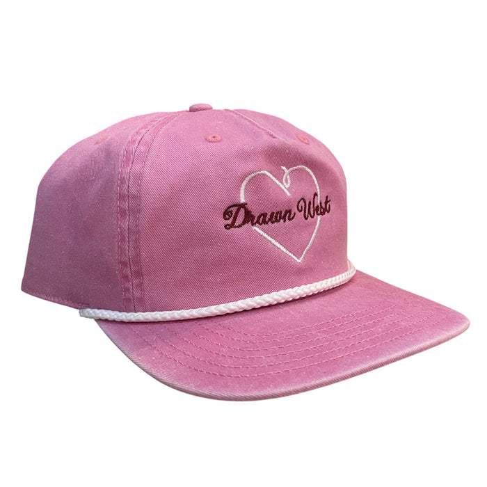 Rope Lined Bill Heart W/ Drawn West Adjustable Cap