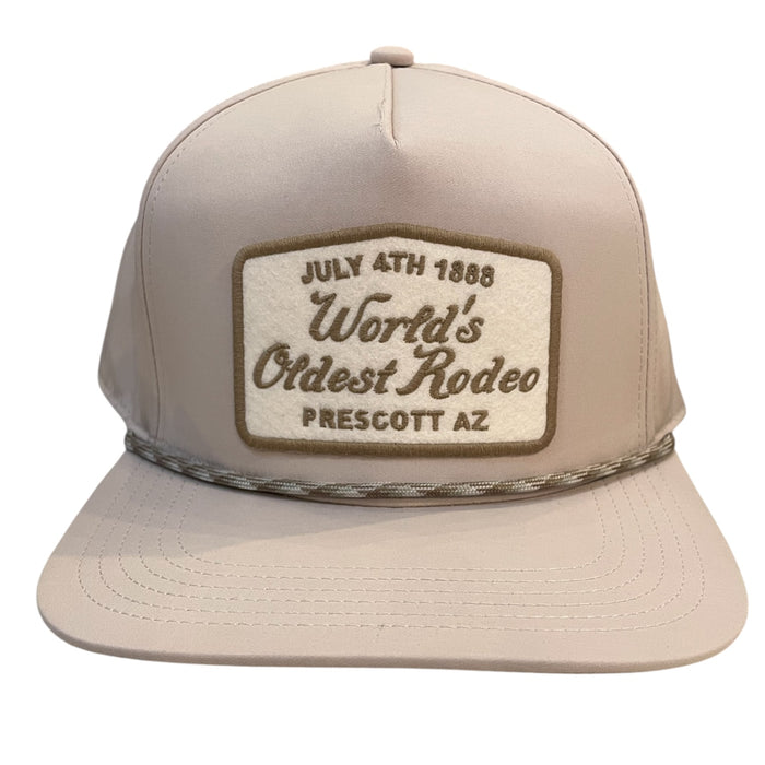 Worlds Oldest Rodeo July 4th 1888 Prescott AZ Stone Rope Lined Bill Cap