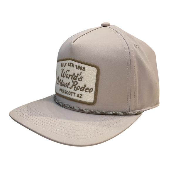 Worlds Oldest Rodeo July 4th 1888 Prescott AZ Stone Rope Lined Bill Cap