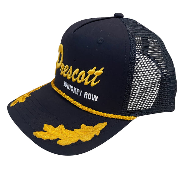 Adjustable Navy Admiral Trucker W/ Whiskey Row