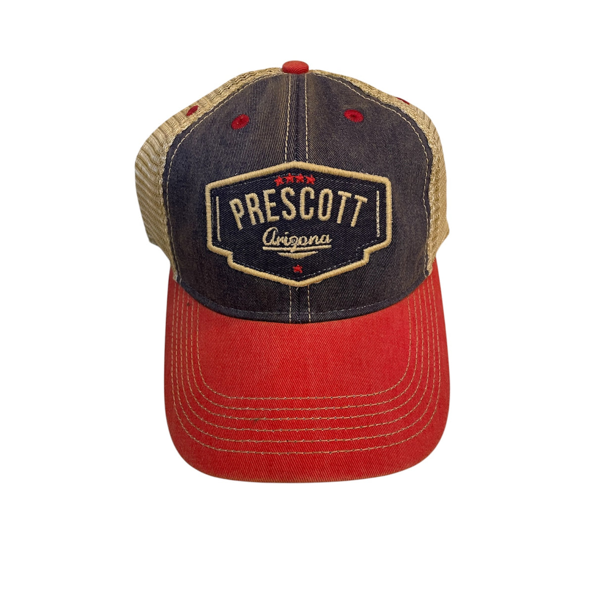 Youth Denim & Red Prescott Arizona Mesh Cap