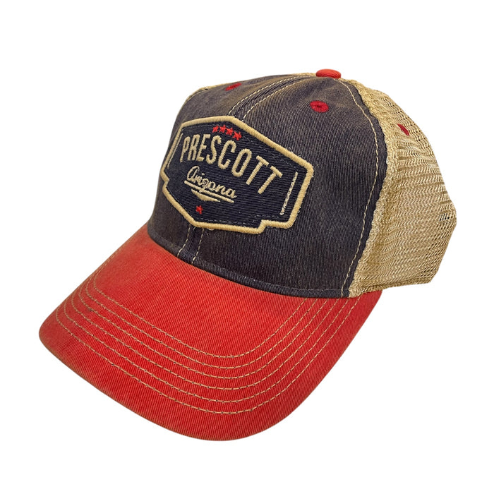 Youth Denim & Red Prescott Arizona Mesh Cap