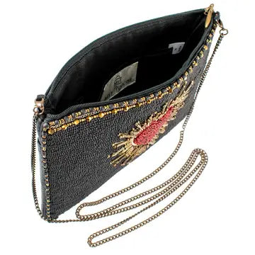 Affection Heart Mini Beaded Red Heart Crossbody Handbag