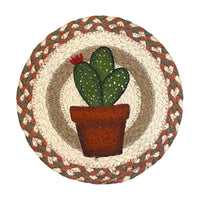Hand Stenciled Jute Large Mat 10 Inch