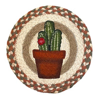Hand Stenciled Jute Large Mat 10 Inch