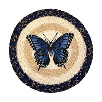 Hand Stenciled Jute Large Mat 10 Inch