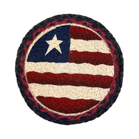 Hand Stenciled Jute Large Mat 10 Inch