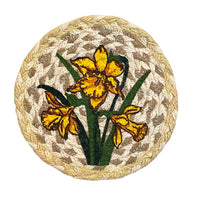 Hand Stenciled Jute Mat 7 Inch
