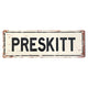 ‘Preskitt’ Large Metal Sign