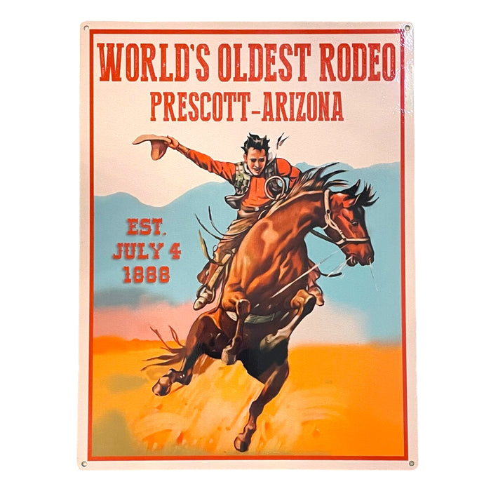 ‘World’s Oldest Rodeo’ Large Metal Sign
