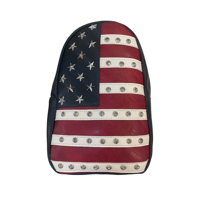 American Flag Gemstone Backpack