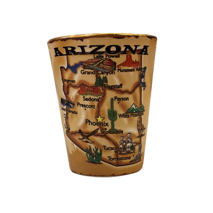 Arizona Map Shot Glass