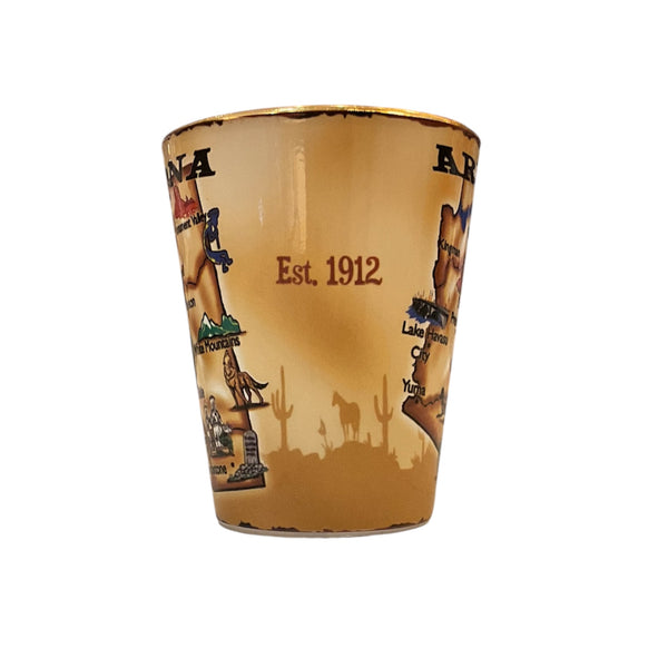 Arizona Map Shot Glass