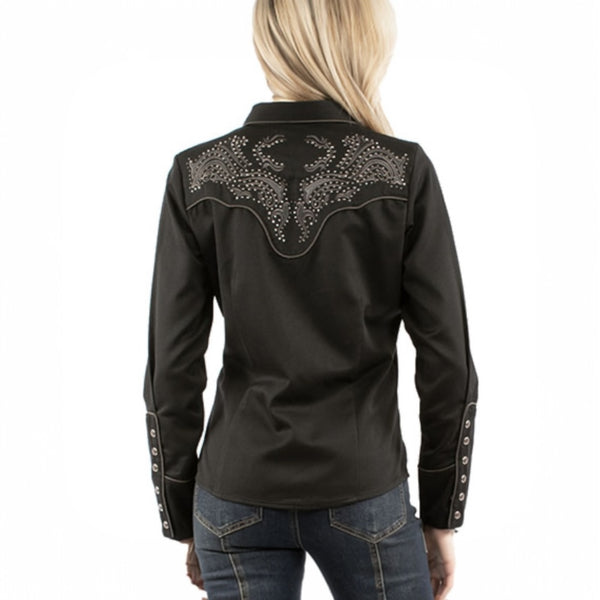 Sculpt Women’s Embroidered Yolks Snap Longsleeve Shirt