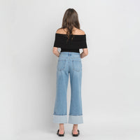 Vervet Super High Rise Cuffed Baggy Straight Enrapture Jeans