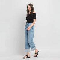 Vervet Super High Rise Cuffed Baggy Straight Enrapture Jeans