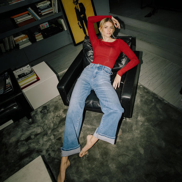 Flying Monkey High Rise Cuffed Wide Westbury Jeans