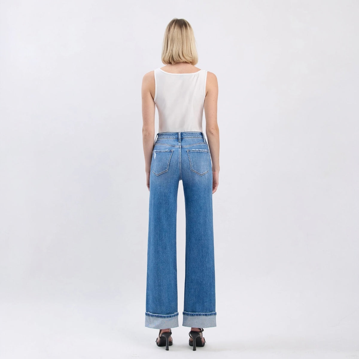 Flying Monkey High Rise Cuffed Wide Westbury Jeans