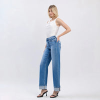 Flying Monkey High Rise Cuffed Wide Westbury Jeans