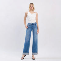 Flying Monkey High Rise Cuffed Wide Westbury Jeans