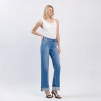 Flying Monkey High Rise Cuffed Wide Westbury Jeans