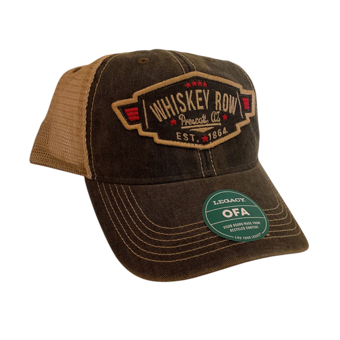 Black Whiskey Row Cap With Wings