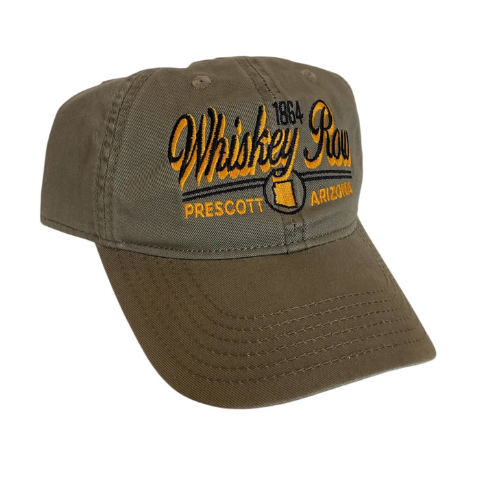 Moss Green Whiskey Row Pin Stripe Baseball Cap
