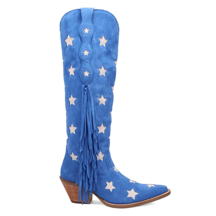Dingo Super Star Fringe Tooled Inlay Snip Toe Cowboy Boots