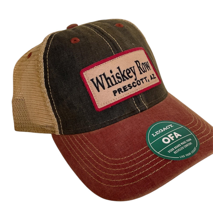 Faded Black & Red Whiskey Row Prescott AZ Cap