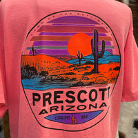 Neon Pink with Desert Sunset T-Shirt