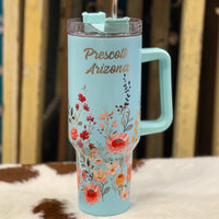 Stainless Steel Floral Tumbler 40oz.